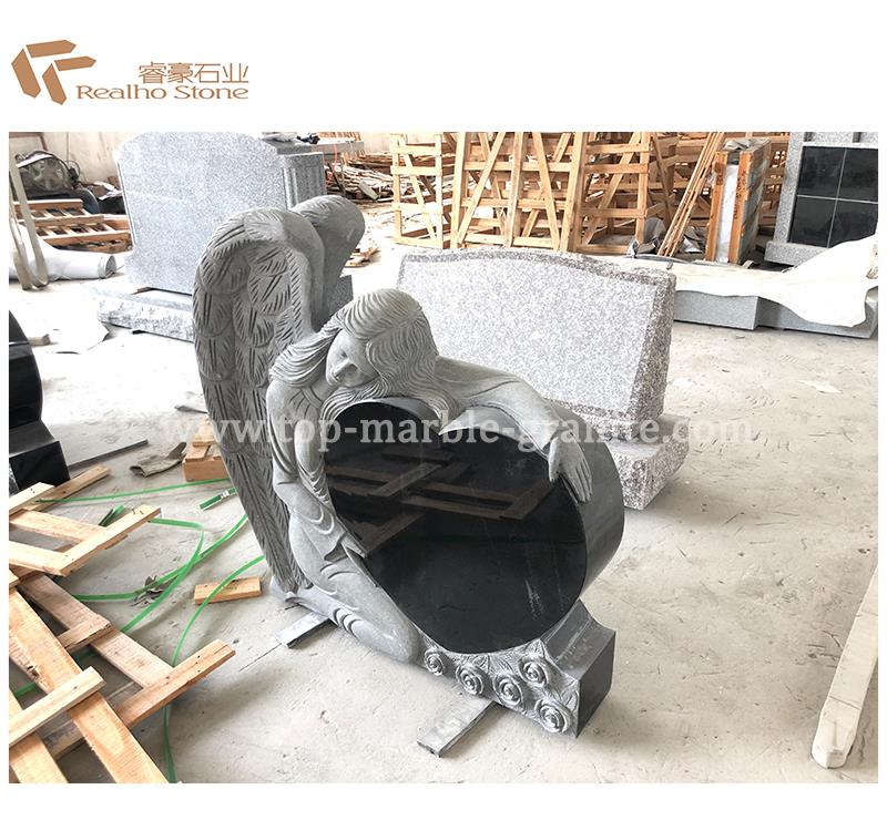 black granite agnel tombstone black granite agnel tombstone