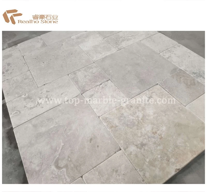 cream travertine with french pattern