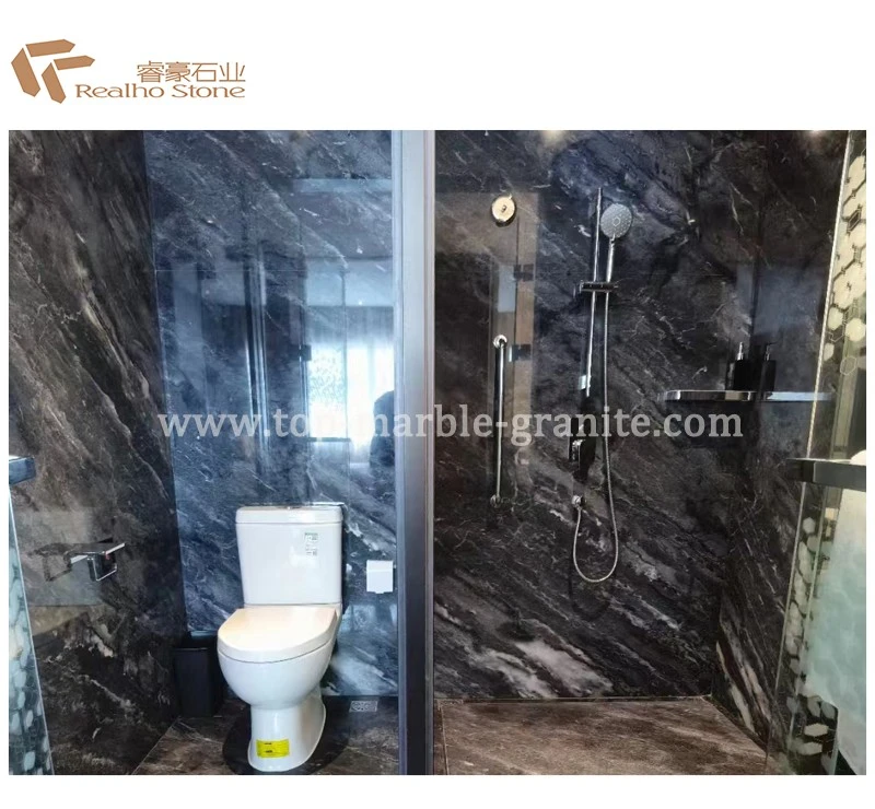 black grey marble