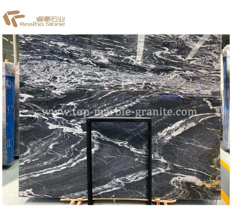 black grey night marble