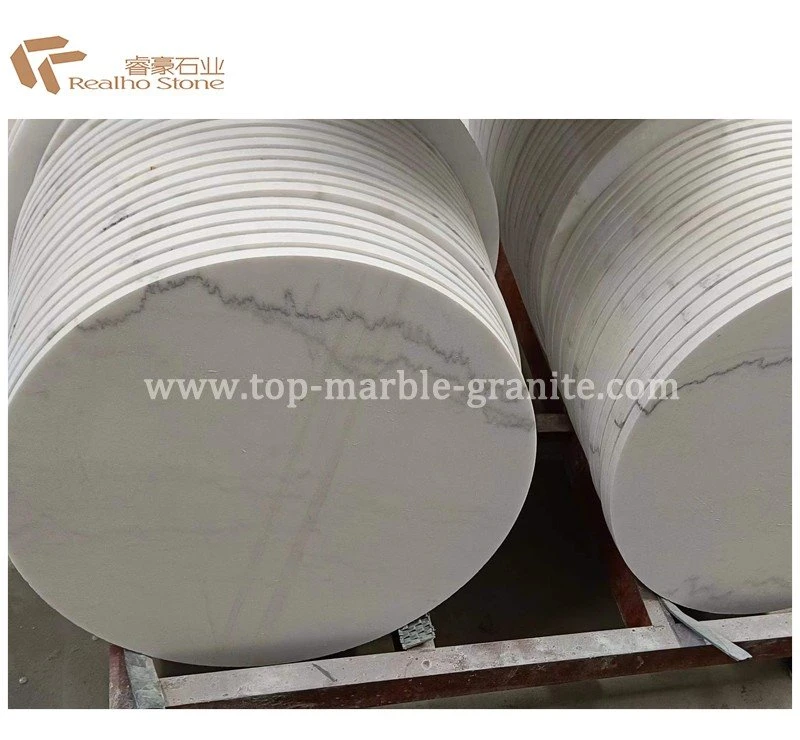 round white marble top