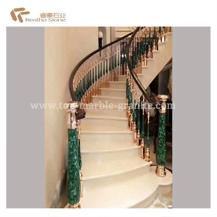 green malachite balustrades