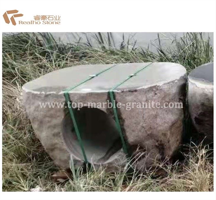 cobblestone stool wtih hole